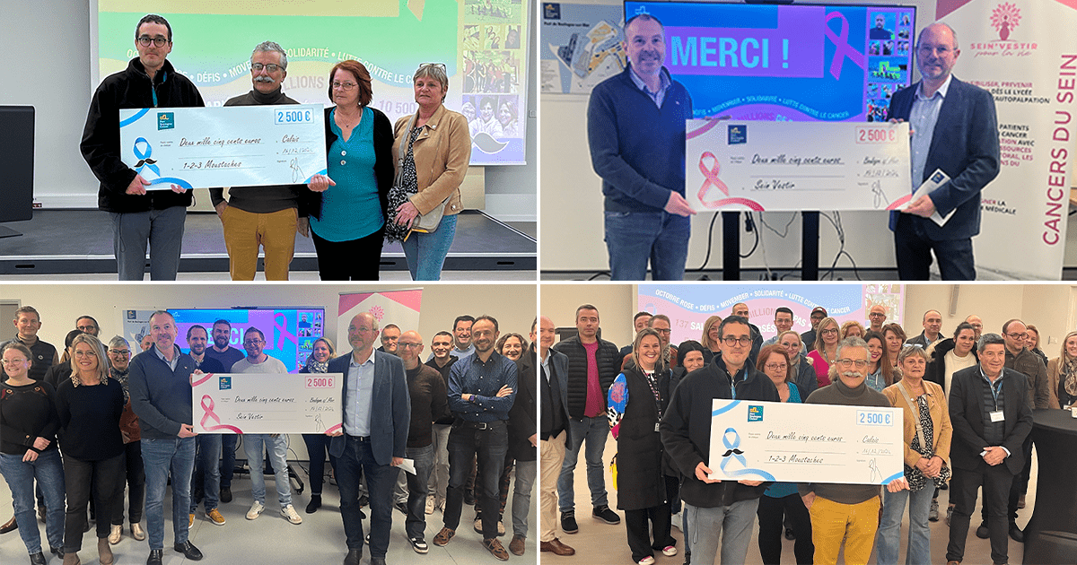 Les équipes du Port Boulogne Calais se sont bougées pour Octobre Rose et 1,2,3 Moustaches !