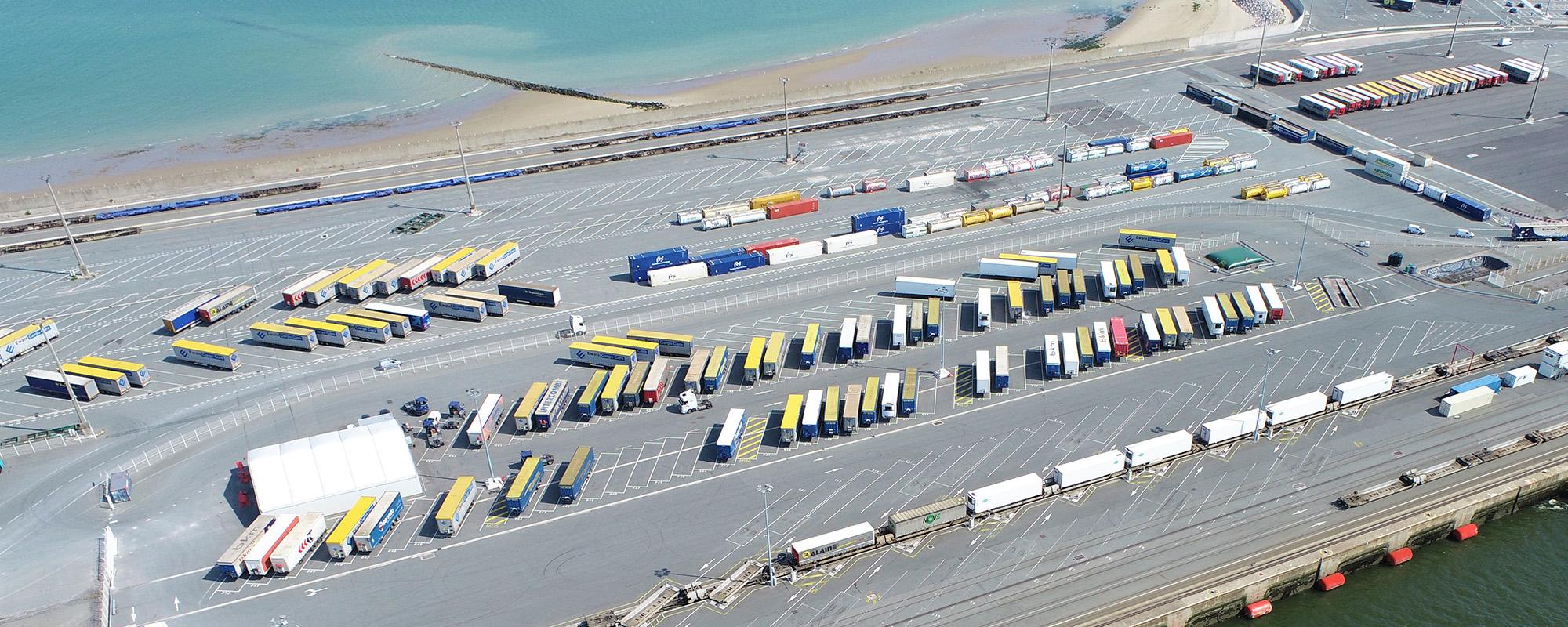 vue aérienne intermodal de Calais